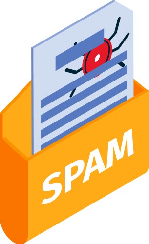 Spam bug letter composition vector image