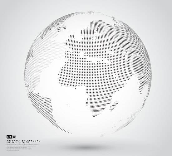 3d abstract dotted globe Royalty Free Vector Image