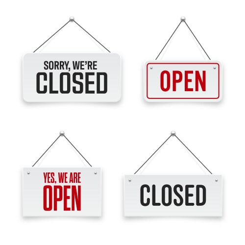 Creative of open closed Royalty Free Vector Image