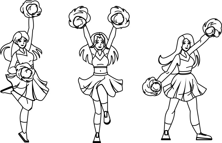 Cheerleader girl Vector Image