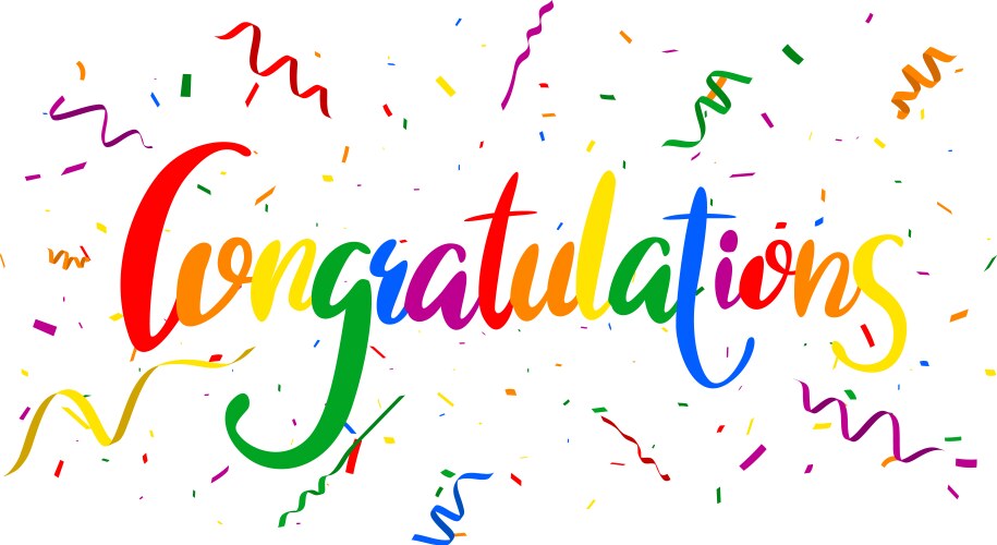 congratulations banner vector image