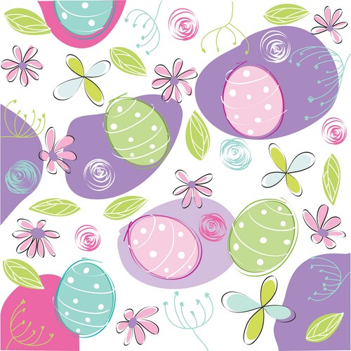 Floral Easter Card Vector Image