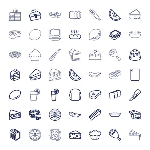 Slice icons (36986942) – Free Vector | VectorStock