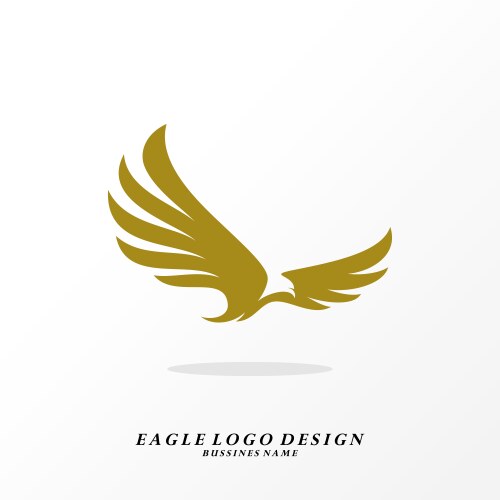 Eagle Logo Design Template Simple Icon Symbol Vector Image