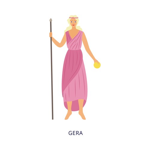 Gera or hera greek roman goddess flat Vector Image
