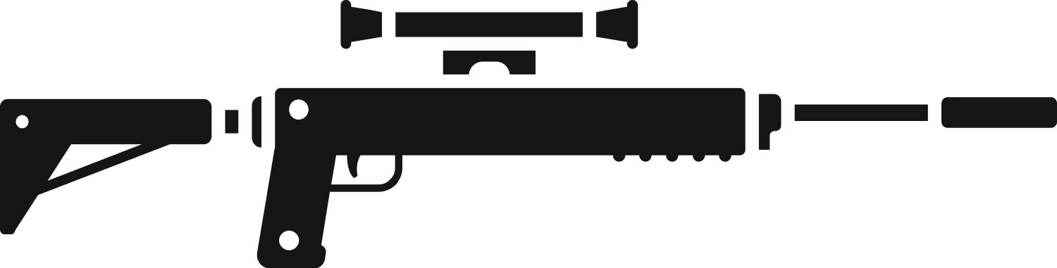 War sniper icon simple weapon gun Royalty Free Vector Image