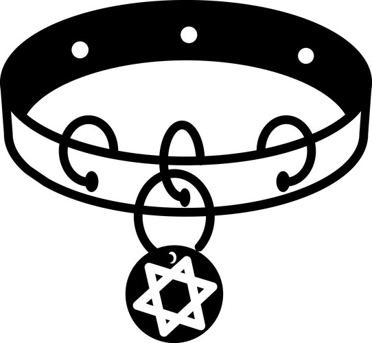 Witchy Collar Doodle Necklace Icon Vector Image