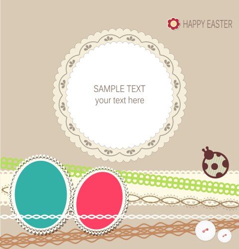 Easter Celebration Card Vector Image