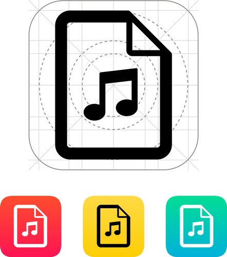 Audio File Icon Vector Image