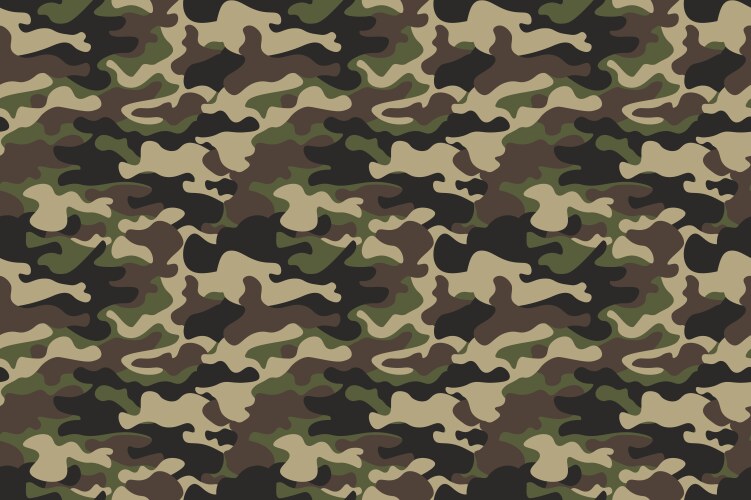 Seamless woodland camo pattern Royalty Free Vector Image