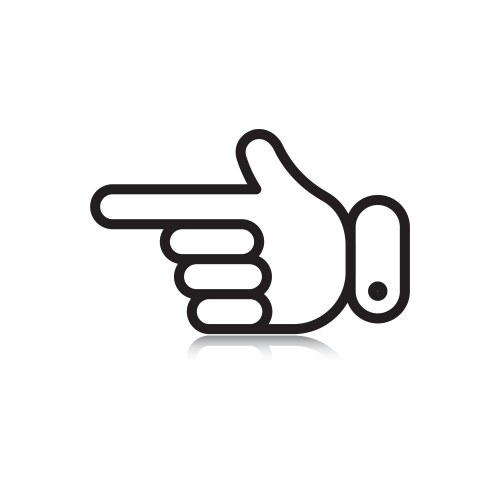 White hand cursor pointer icon Royalty Free Vector Image
