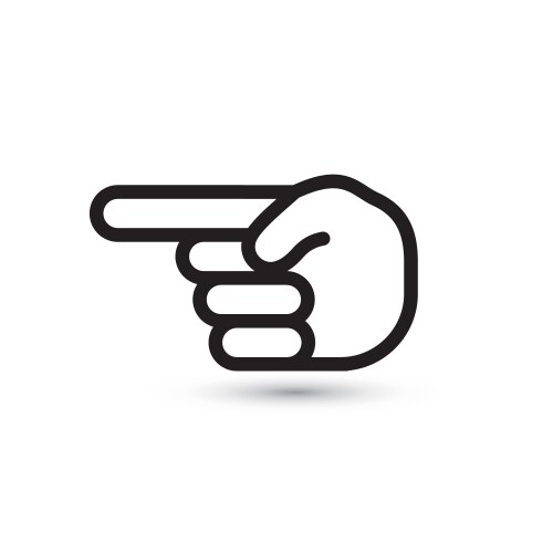 White hand cursor pointer icon Royalty Free Vector Image