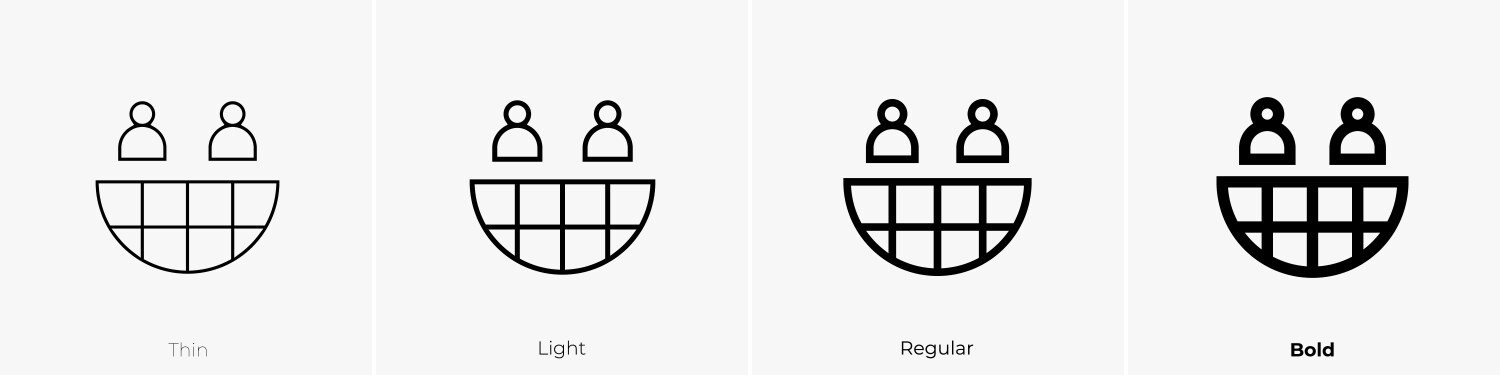 Devaluation icon thin light regular and bold Vector Image