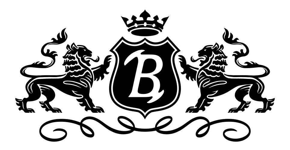 Coat of arms with heraldic lions and shield royal Vector Image