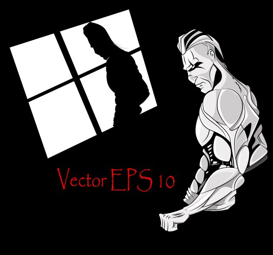 Man with muscles for gym Vector Image