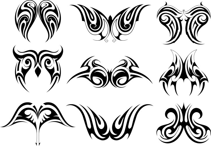 Tribal Art Tattoo Collection Vector Image