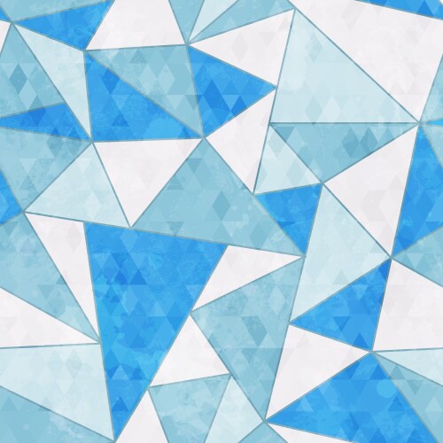 Blue color triangle pattern with grunge effect Vector Image