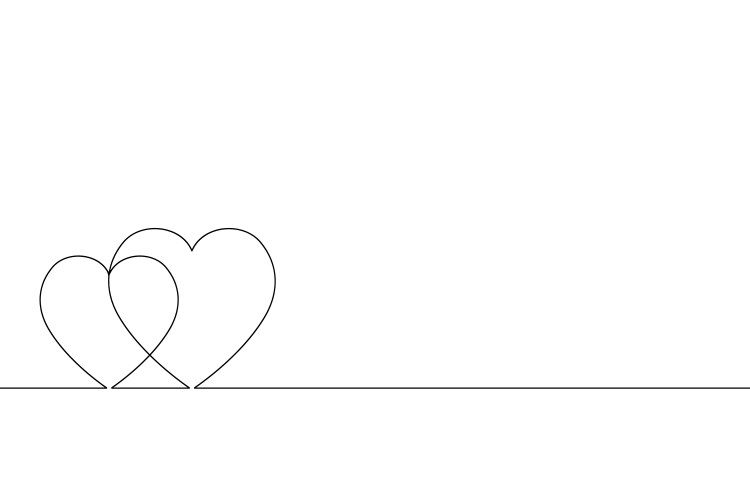 Simple two red hearts icon Royalty Free Vector Image