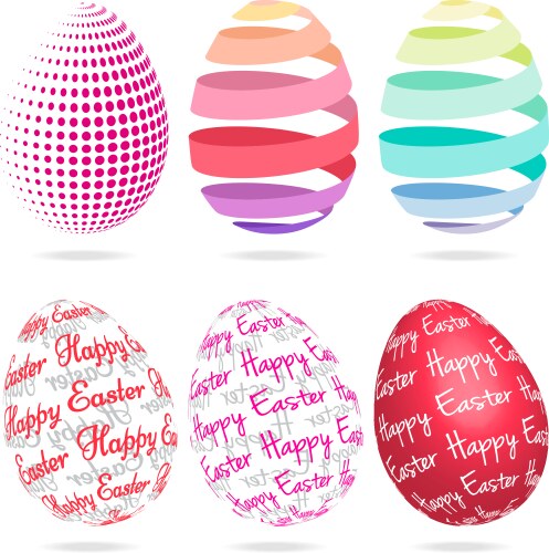 Happy easter set of doodles Royalty Free Vector Image