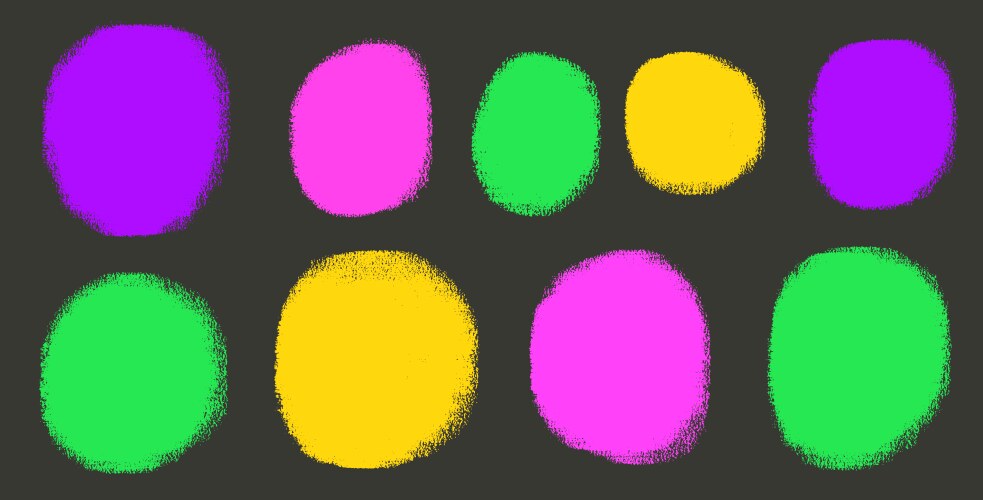 Circle blobs colorful callout set polka dots vector image