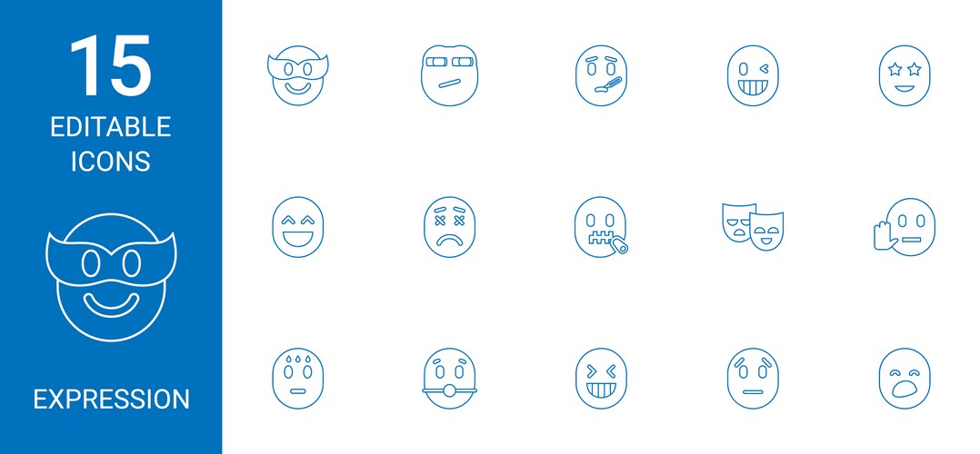 33 expression icons (36955263) – Free Vector | VectorStock