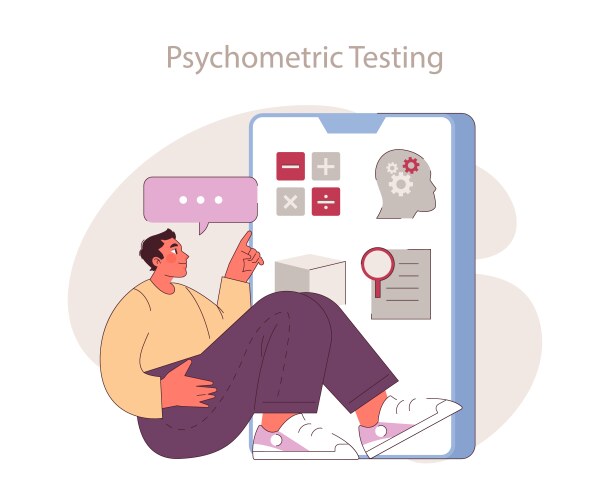 Psychometric testing concept vector image