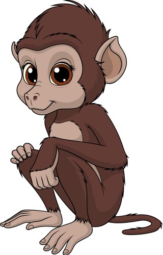 Funny cute monkey Royalty Free Vector Image - VectorStock