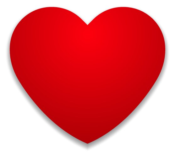 Classic red heart template Royalty Free Vector Image