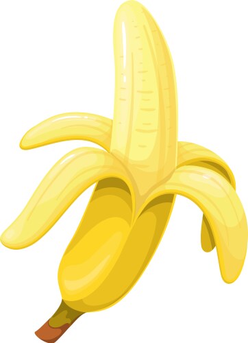 Pixel banana fruit detailed isolated Royalty Free Vector