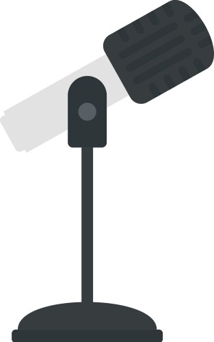 Microphone on stand icon Royalty Free Vector Image