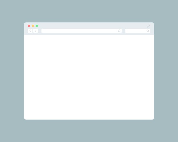 Blank browser window mockup Royalty Free Vector Image