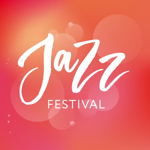 Jazz festival text lettering calligraphy black vector image