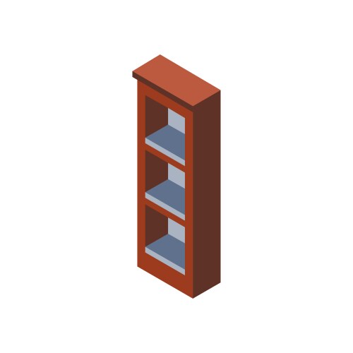 isometric cupboard concept design vector