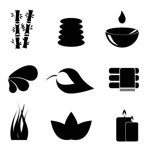 Spa icons vector image