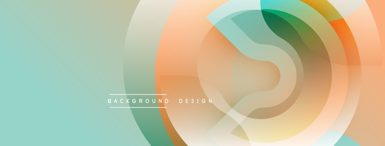 Abstract design features overlapping circles soft vector image