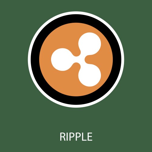 ripple xrp outline icon cryptocurrency e-currency vector