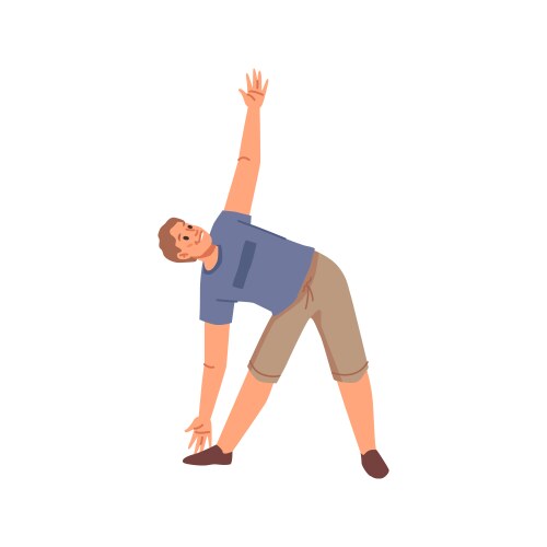 Man doing hamstring walkout exercise Royalty Free Vector