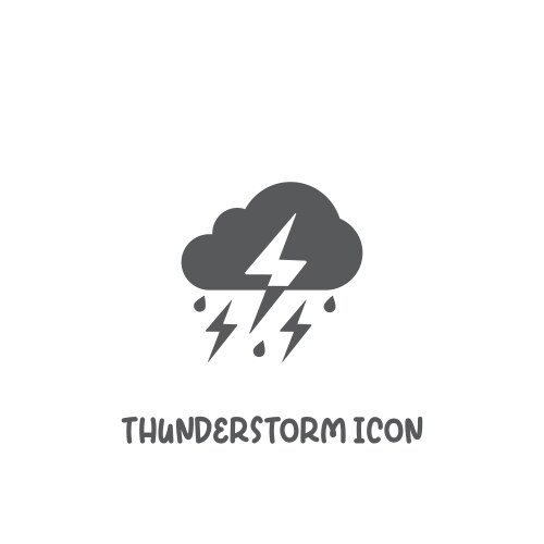 Thunderstorm icon Royalty Free Vector Image - VectorStock