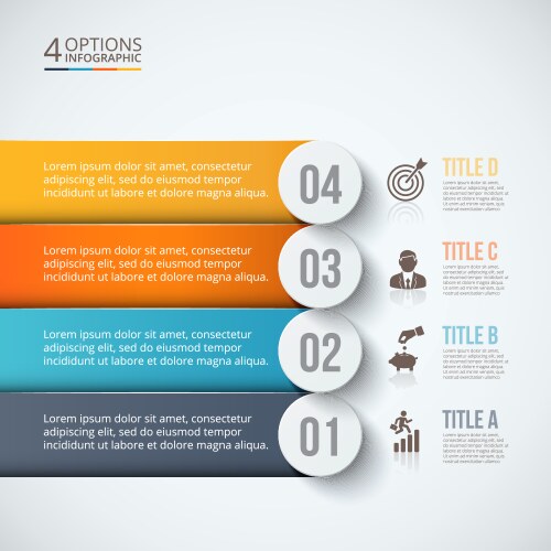 Arrow infographic template with 3 arrows Vector Image