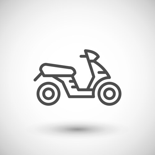 modern scooter line icon vector image