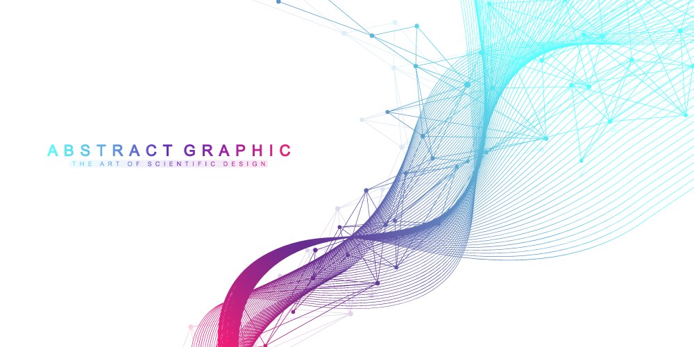 Digits abstract background with connected lines vector image
