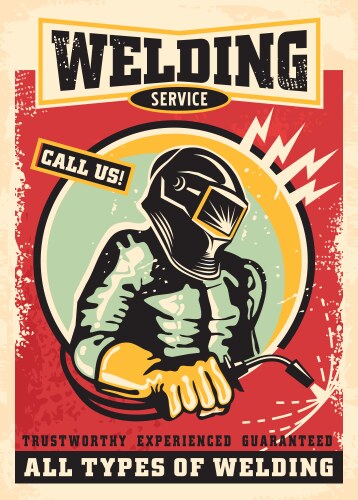 Welding Workshop Poster Vector Image