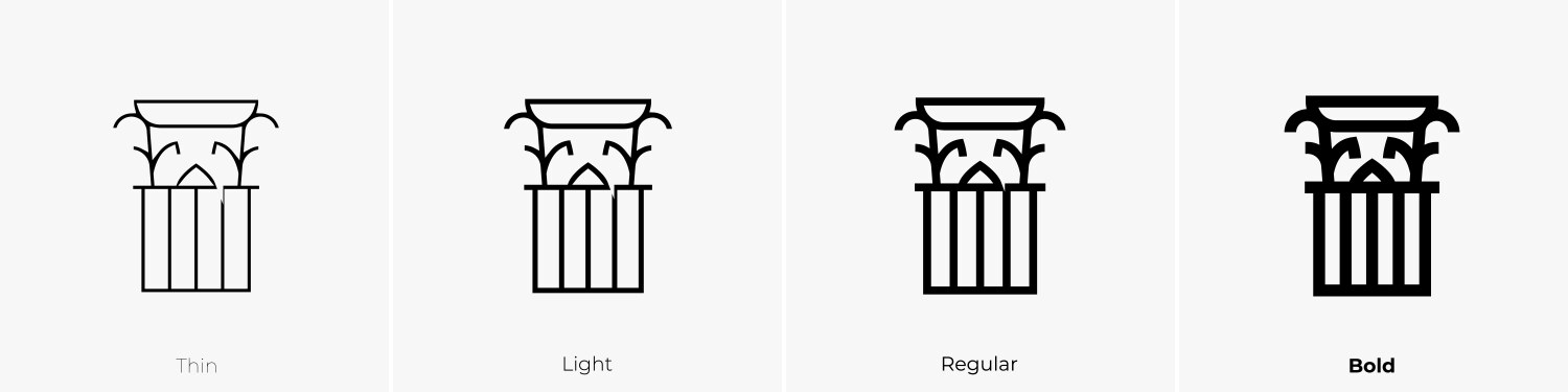 Combo chart icon thin light regular and bold Vector Image
