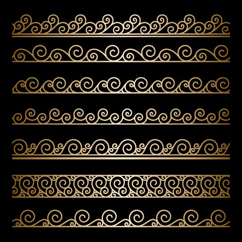 Set of antique greek borders Royalty Free Vector Image