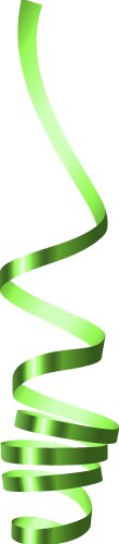 Green Serpentine Ribbon Mockup Vector Image