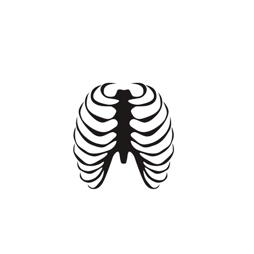 Rib cage pixel art bones anatomy 8 bit pixelate – Royalty-Free Vector ...