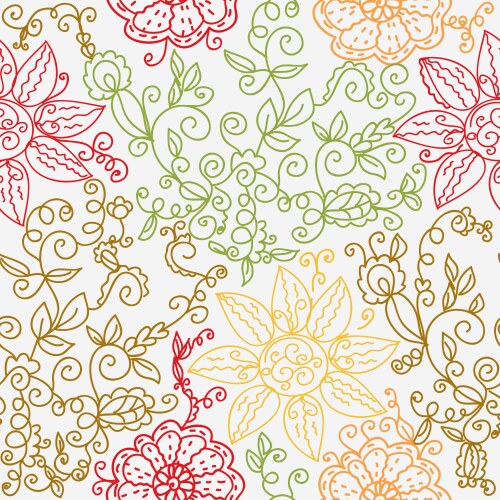 Flowers seamless Vector Image