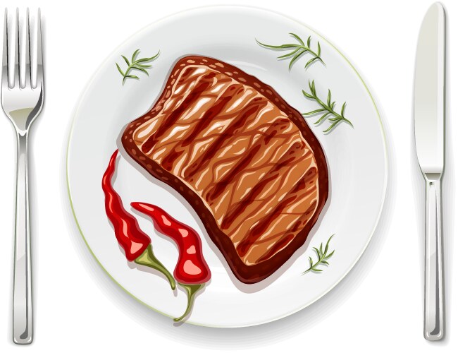 Roast beef meat Royalty Free Vector Image - VectorStock