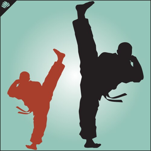 Martial art colored symbol design karate emblem Vector Image
