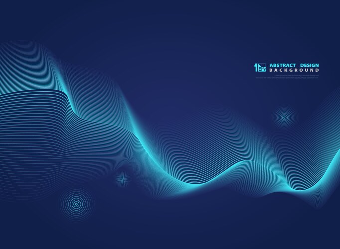 Abstract of wavy blue gradient background Vector Image
